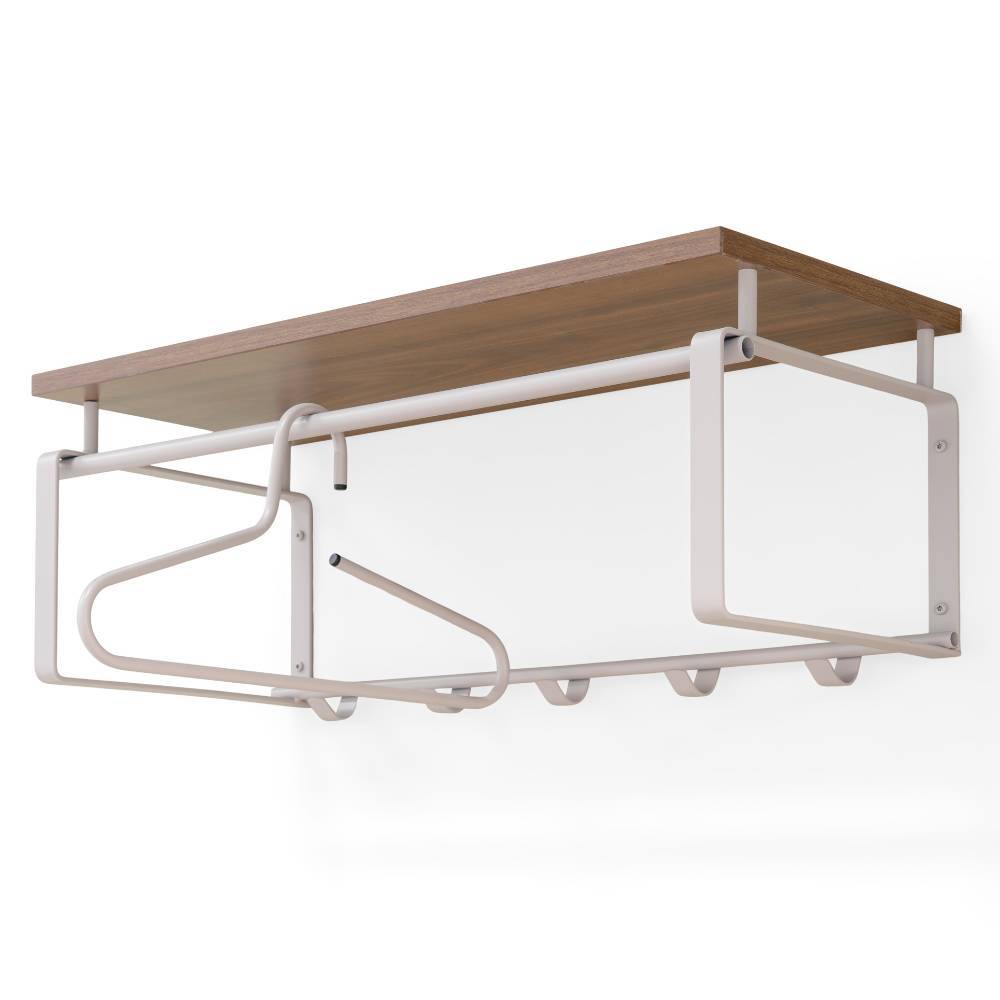 Flurgarderobe in Walnussfarben und Taupe - Cestrina