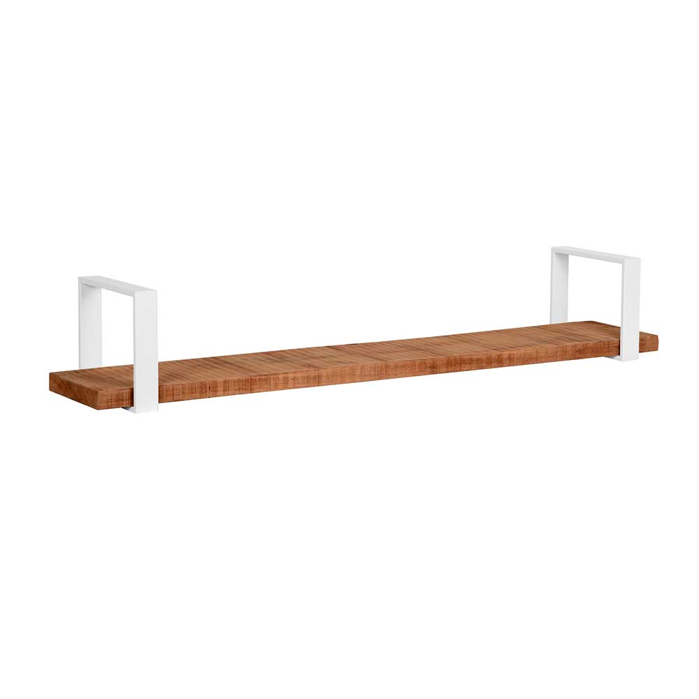 Wandboard aus Mangoholz & Metall Weiß - Siza