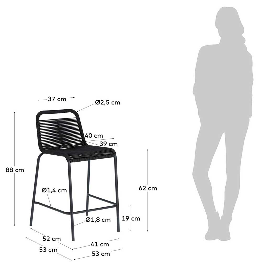 Design Stühle mit 62 cm Sitzhöhe - Henriette (4er Set)