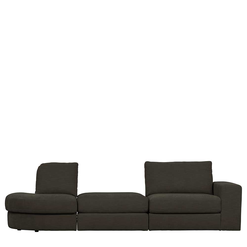 98x90 cm Wohnzimmer Hocker in Anthrazit Stoffbezug - Vinkoja