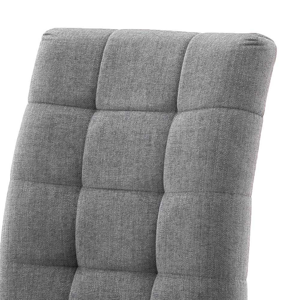 Swingstühle in Grau Chenille - Zaruto (2er Set)