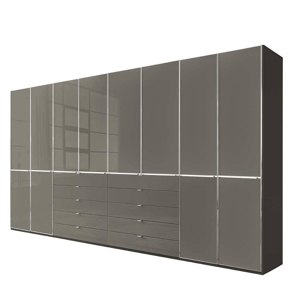 Brauner Kombi-Schrank mit acht Türen - Madita