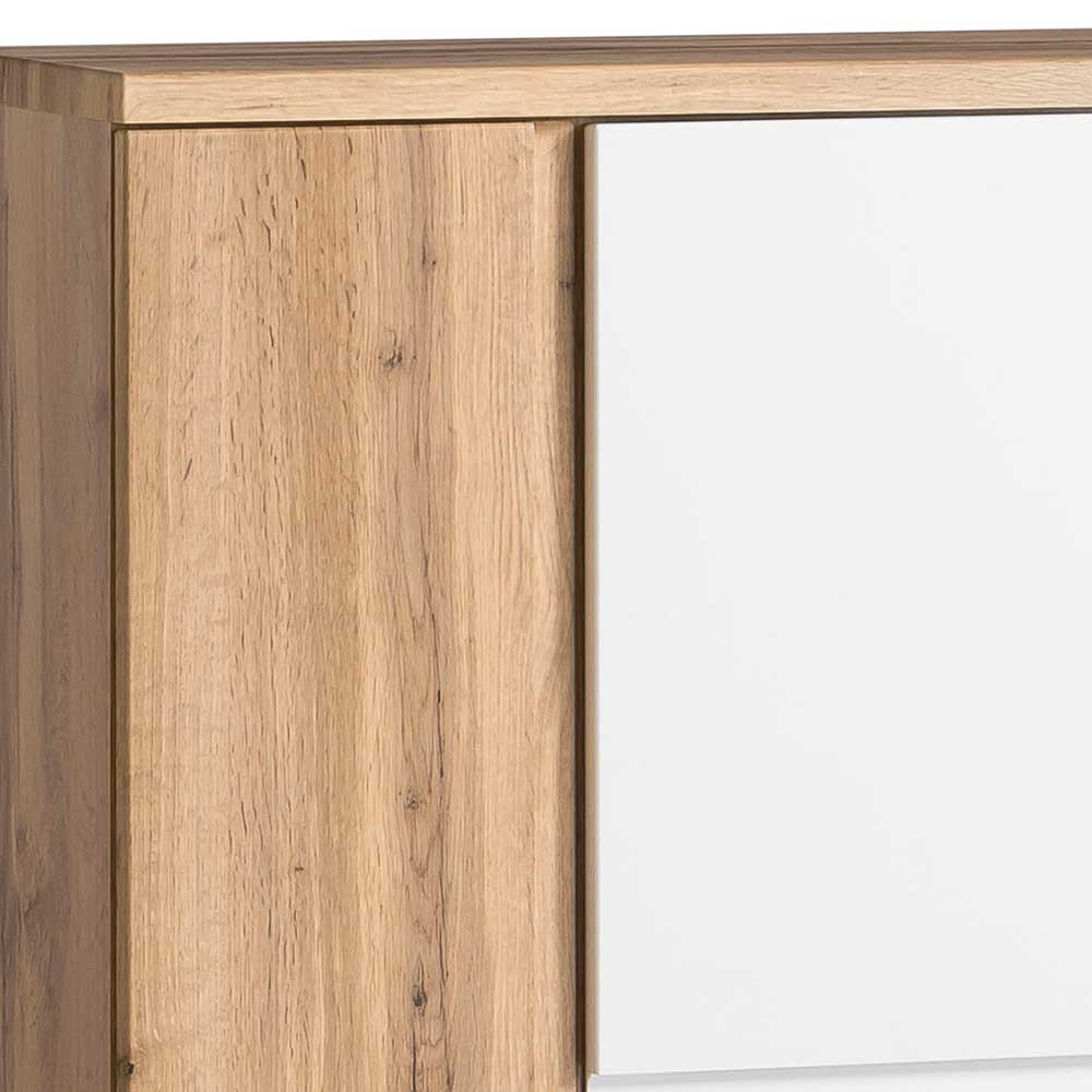 Midi Badezimmerschrank in Weiß & Wildeiche - Eight