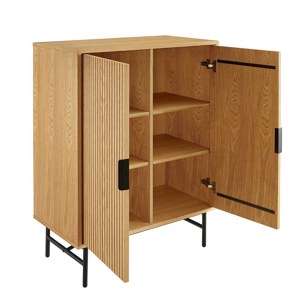 2-türiges Scandi Highboard in Eiche - Piassona