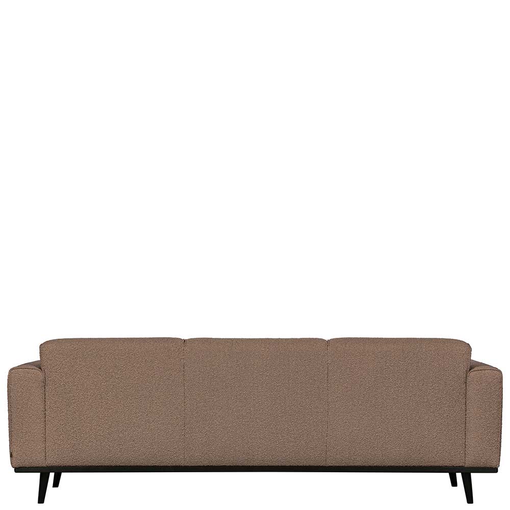 Boucle Wohnzimmercouch in hellem Braun - Mivoje
