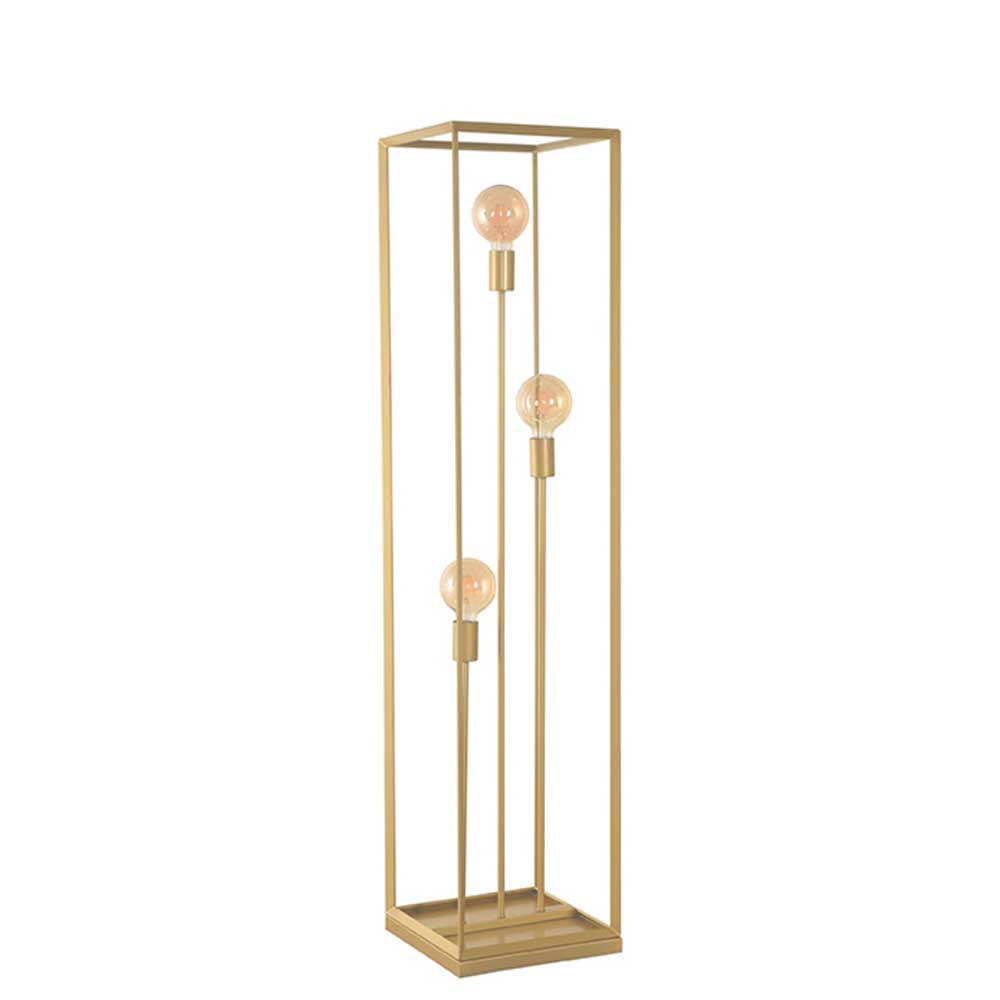 3-flammige Stehleuchte in Gold - Gannices