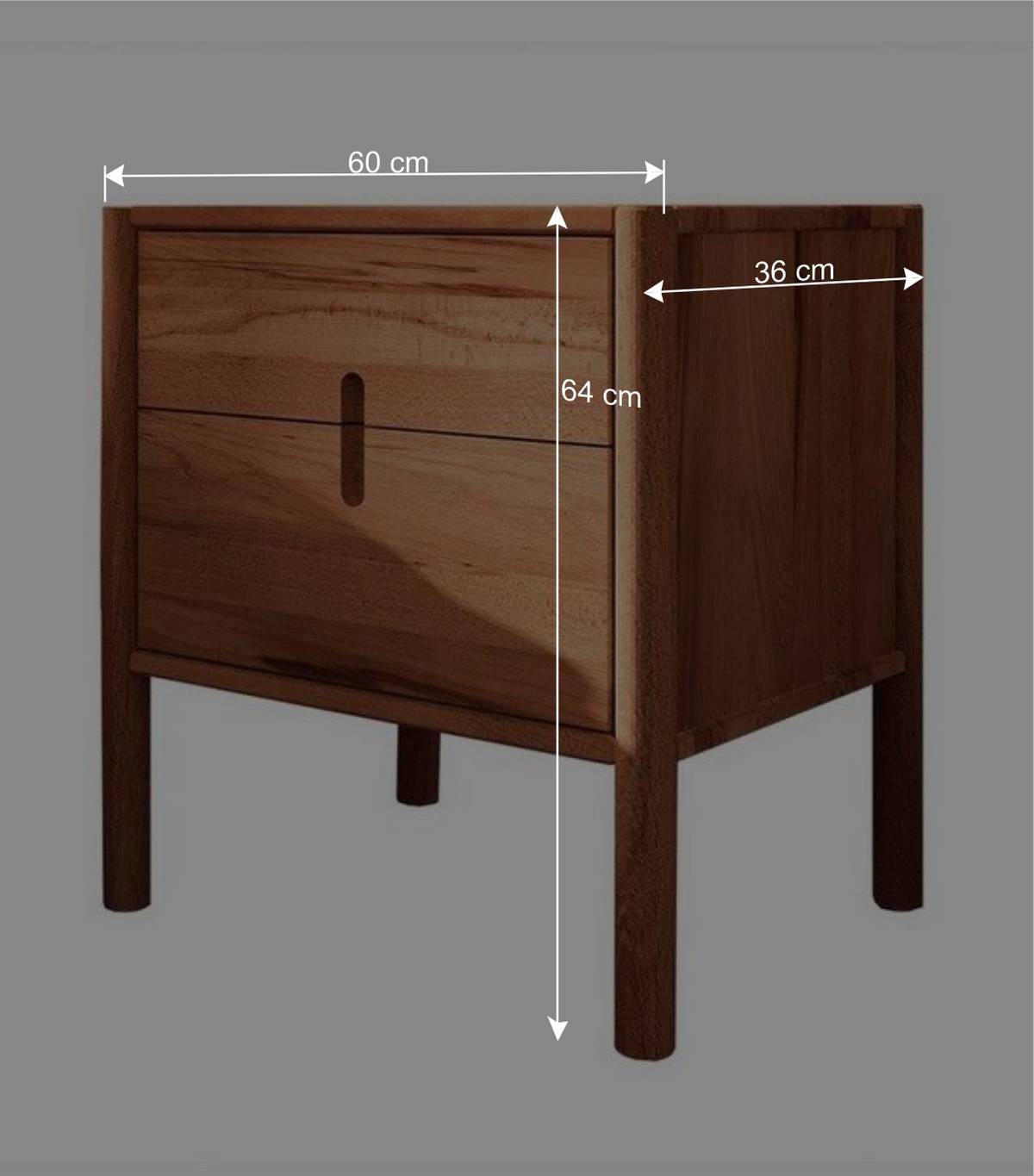 Design Nachtkommode 60x64x36 - Indrya