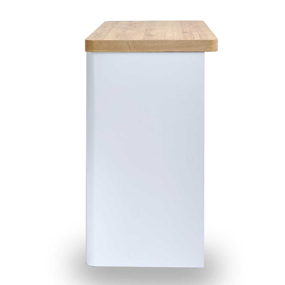 Kleiner Schreibtisch in Weiß & Eiche - Xuana