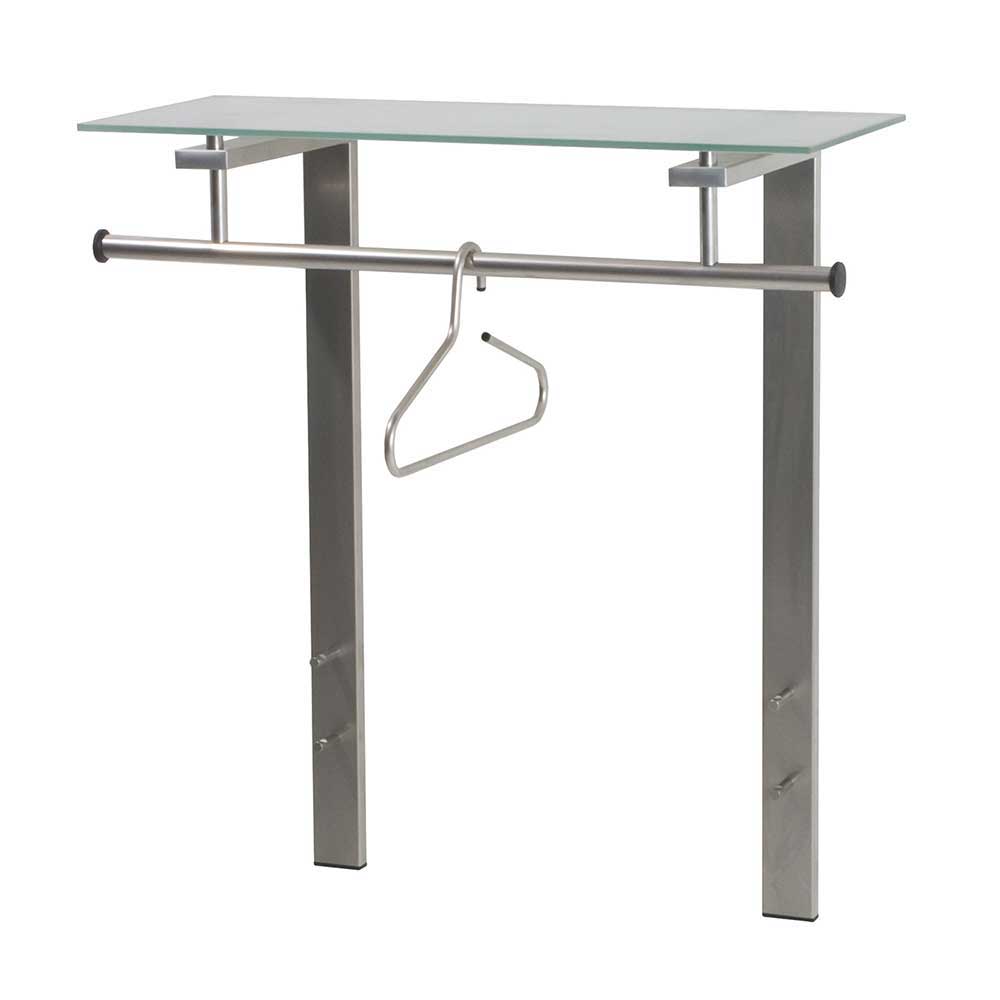 80x90x33 cm Garderobe aus Stahl & Glas - Celavio