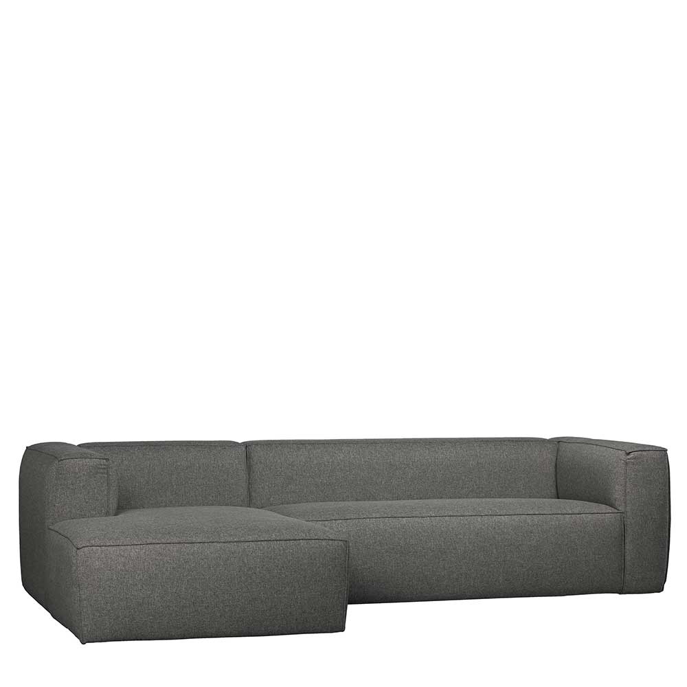 Modernes Ecksofa in Grau Webstoff - Washington