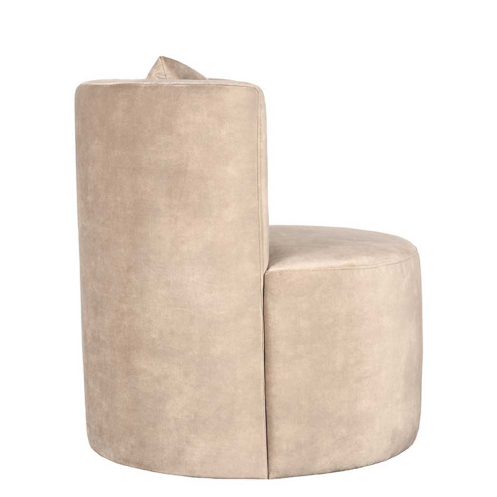 Polstersessel in Beige Velours - Sealand