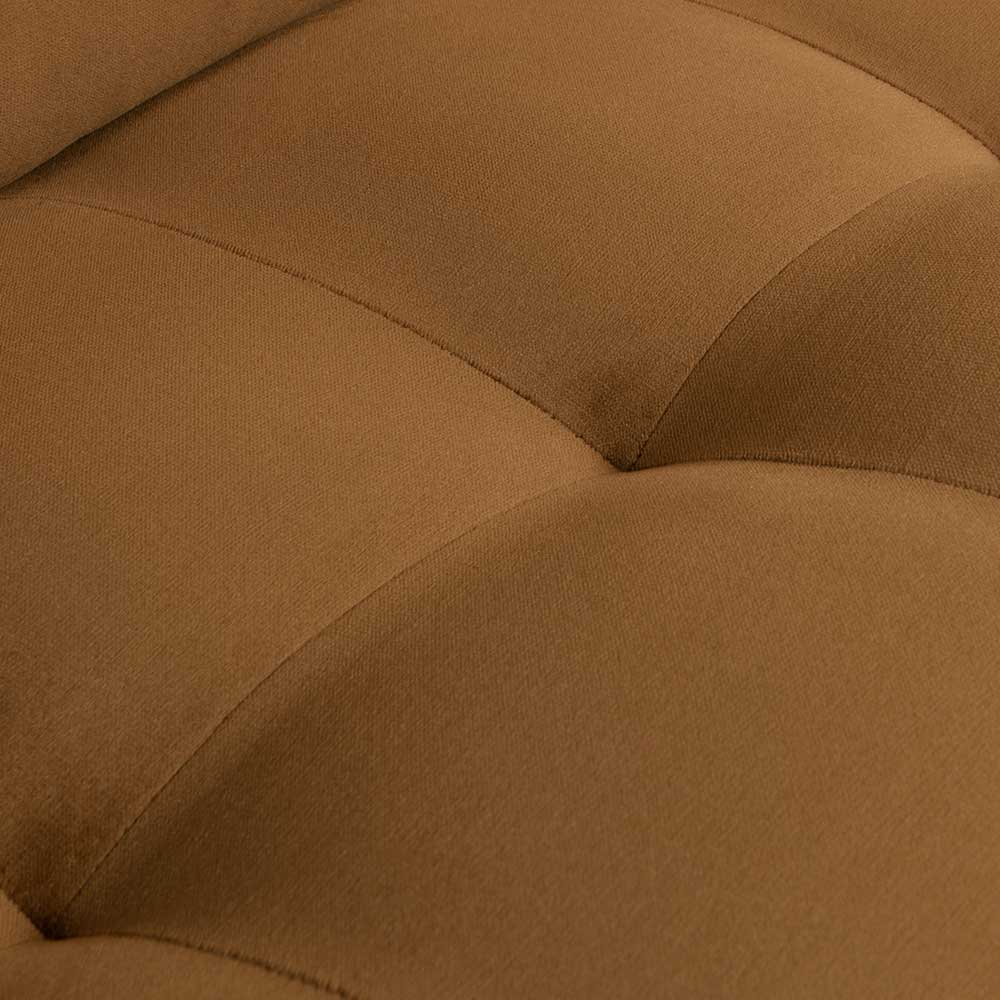 Samt Retrosofa in Honigfarben - Saguan