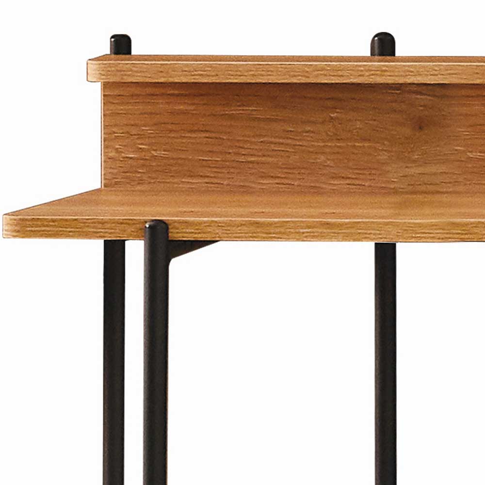 Design Schreibtisch in Akazie Optik & Schwarz - Charme