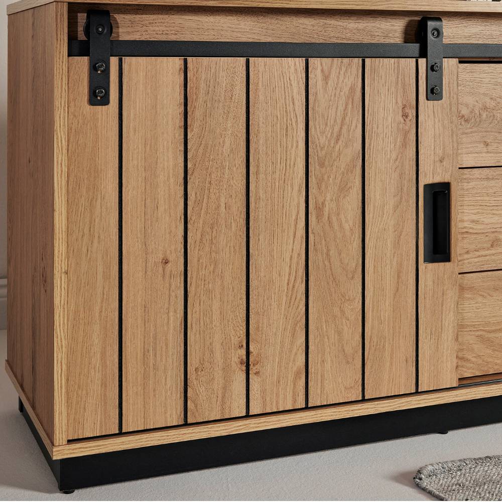 Modern Country Schreibtisch mit Seitenregal - Jarley
