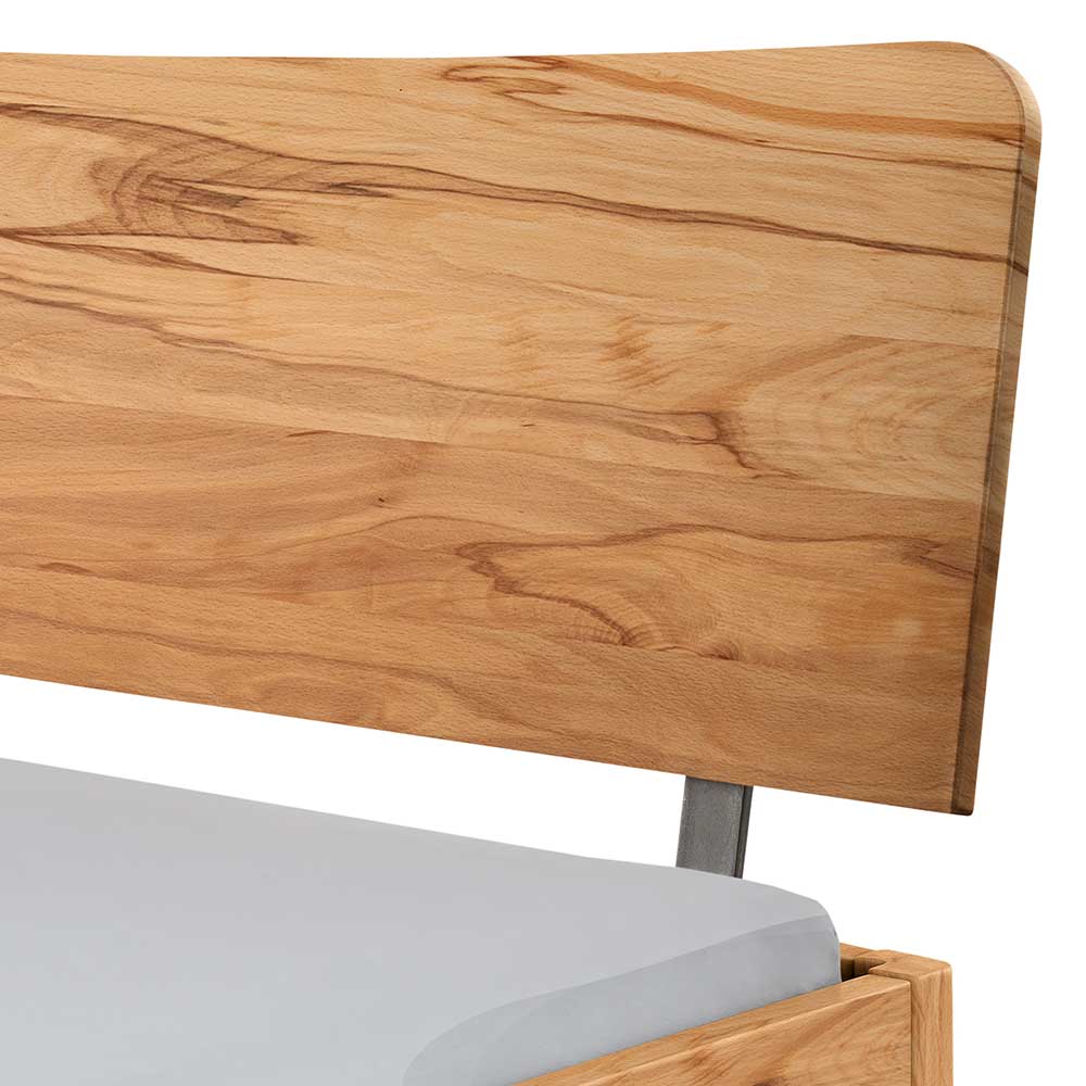 Bett aus massiver Wildbuche in 140x200 cm - Vino