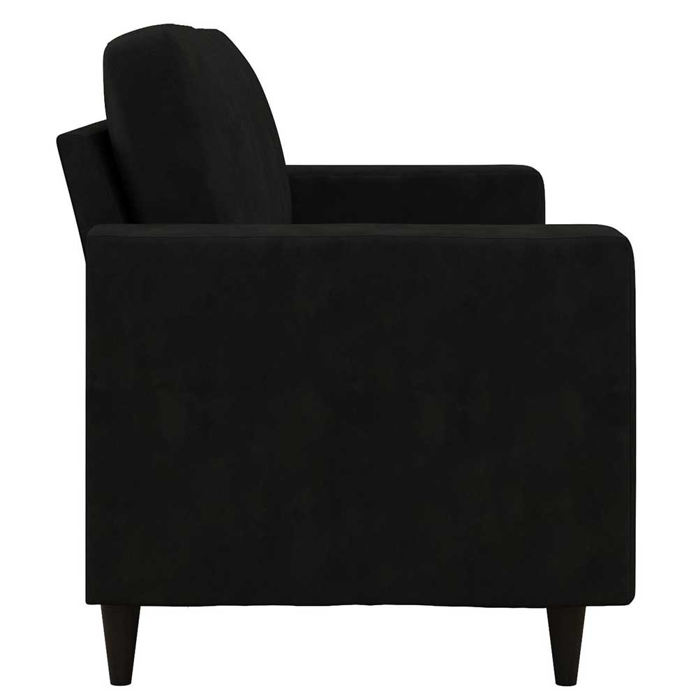 3er Retrocouch aus Samt in Schwarz - Atze