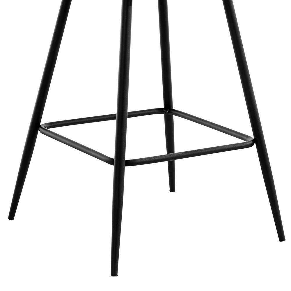 Kunstleder Barstühle in Grau - Eleganto (2er Set)