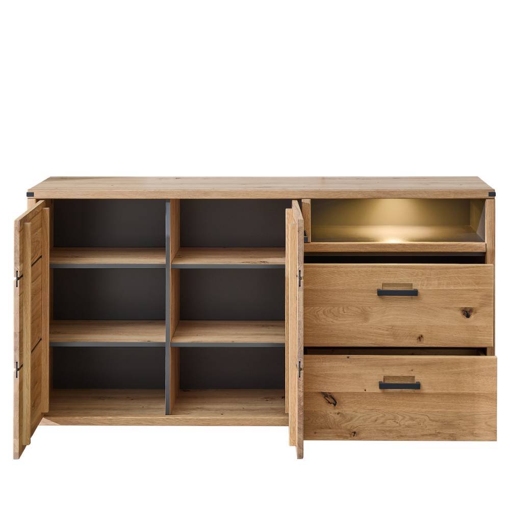 Sideboard in Wildeiche teilmassiv - Maineka