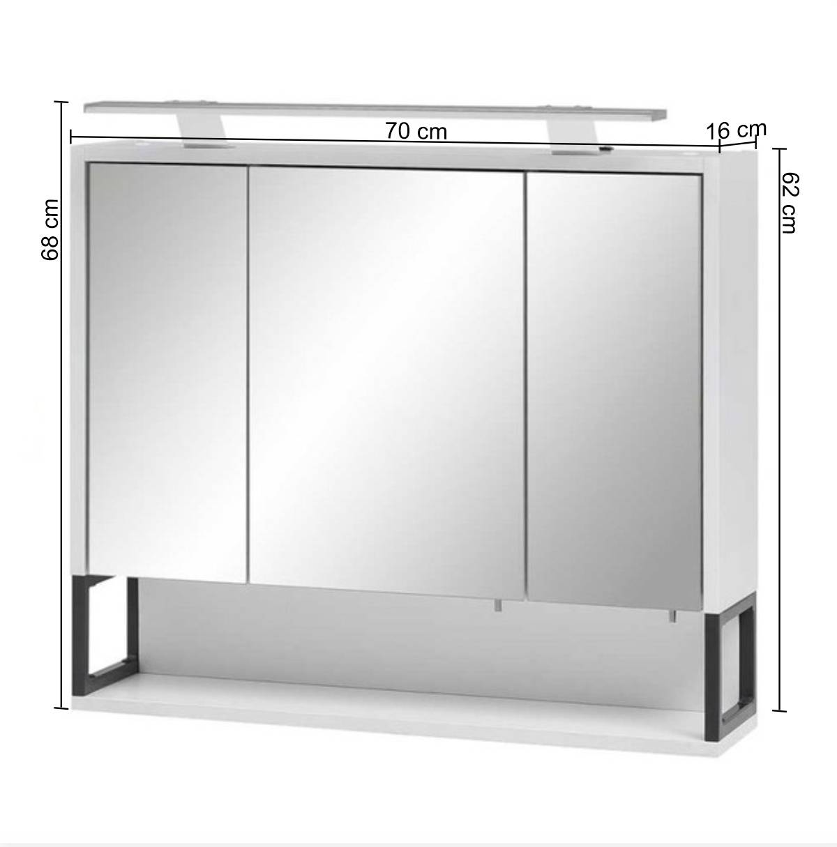 Waschbeckenschrank mit Spiegelschrank Set - Ismilav (zweiteilig)