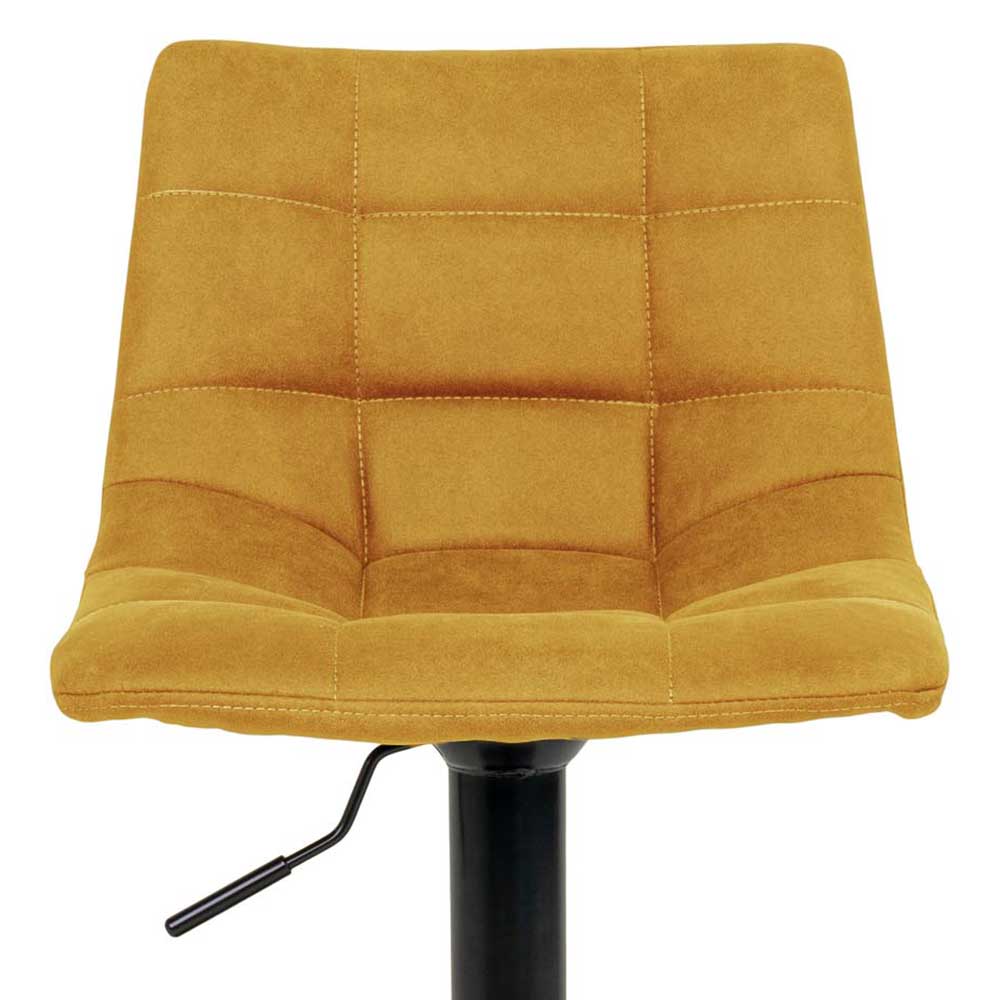 Barstühle in Gelb Microfaser - Marianne (2er Set)