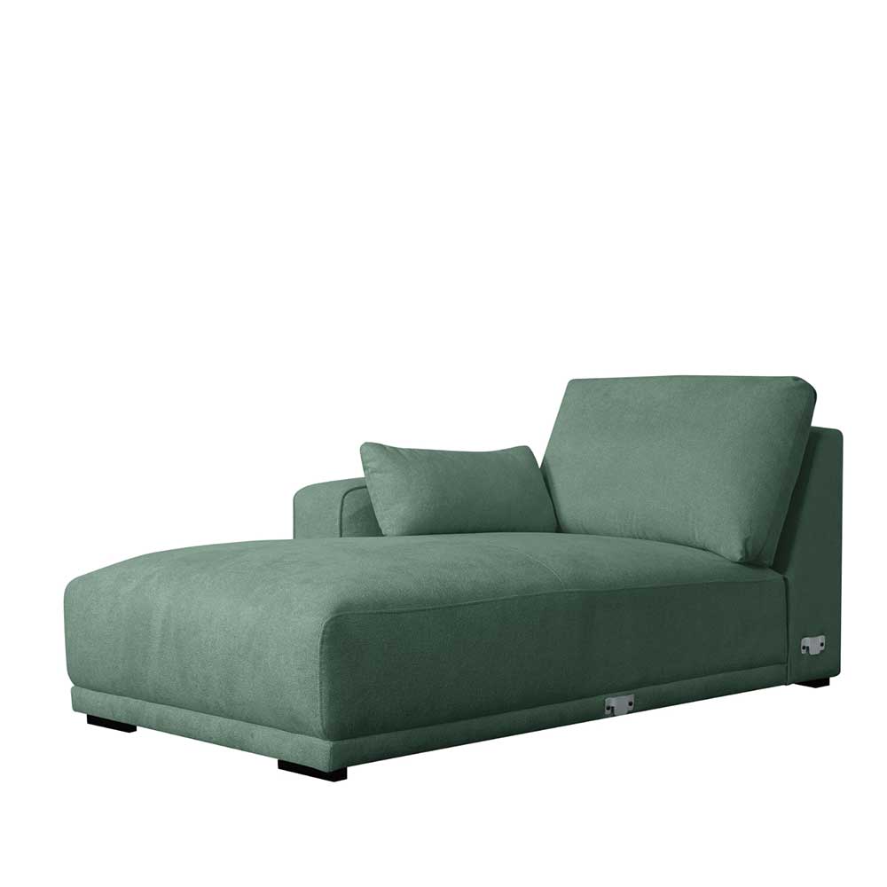 Federkern Ecksofa in Grün Stoffbezug - Tree