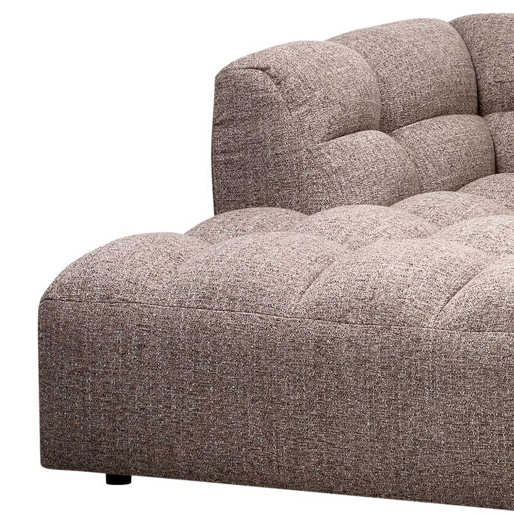 Scandi Ecksofa in Hellbraun meliert - Niklai