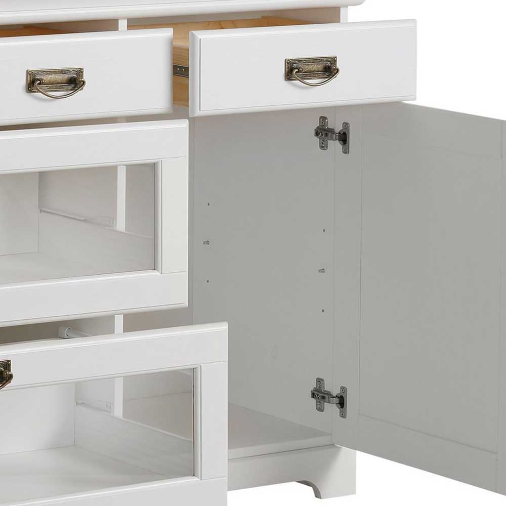 180x84x40 Weißes Sideboard - Landhaus modern - Akbelev