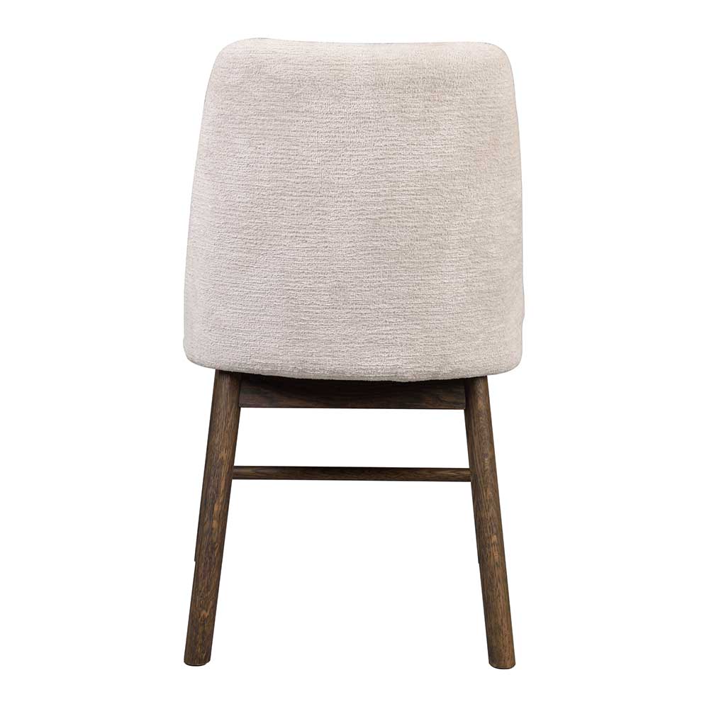 Stühle in Creme und Eiche Dunkel - Dominico (2er Set)