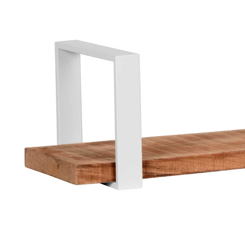 Wandboard aus Mangoholz & Metall Weiß - Siza