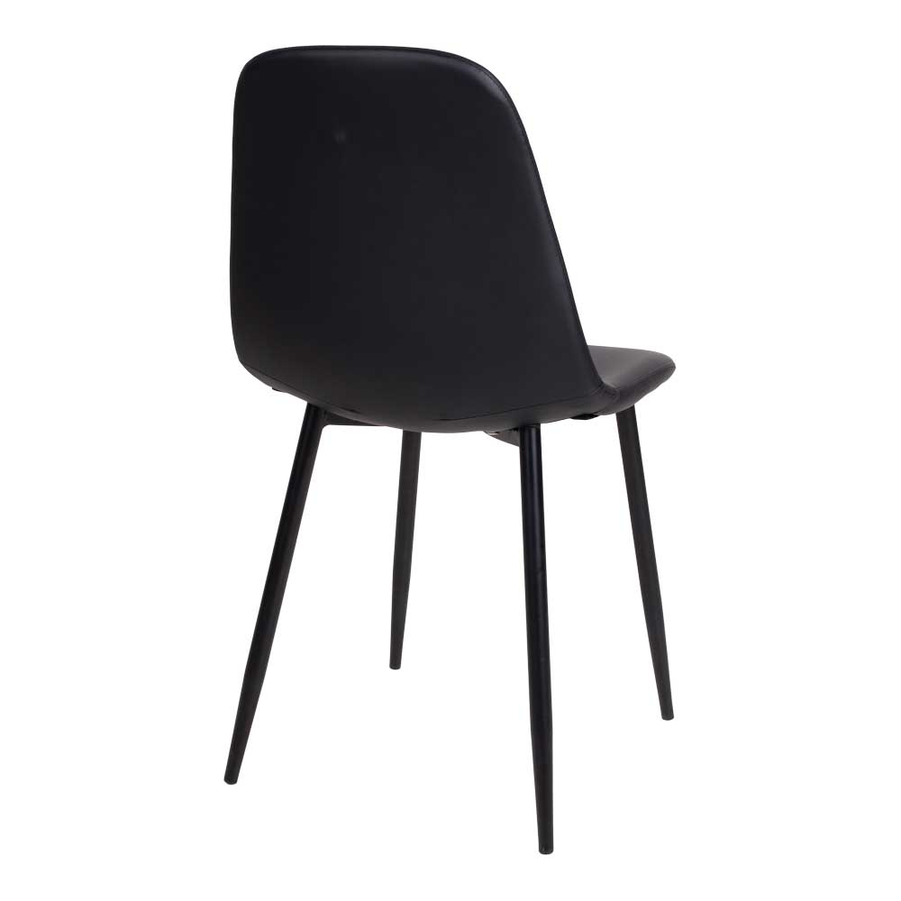 Schwarze Schalenstühle aus Kunstleder - Spiaggo (2er Set)