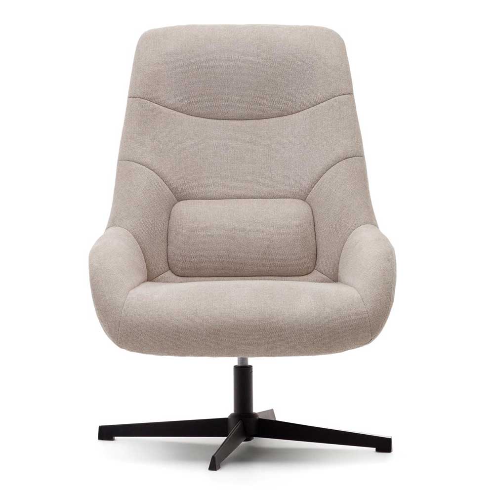 Design Sessel in Beige Chenille - Bitania