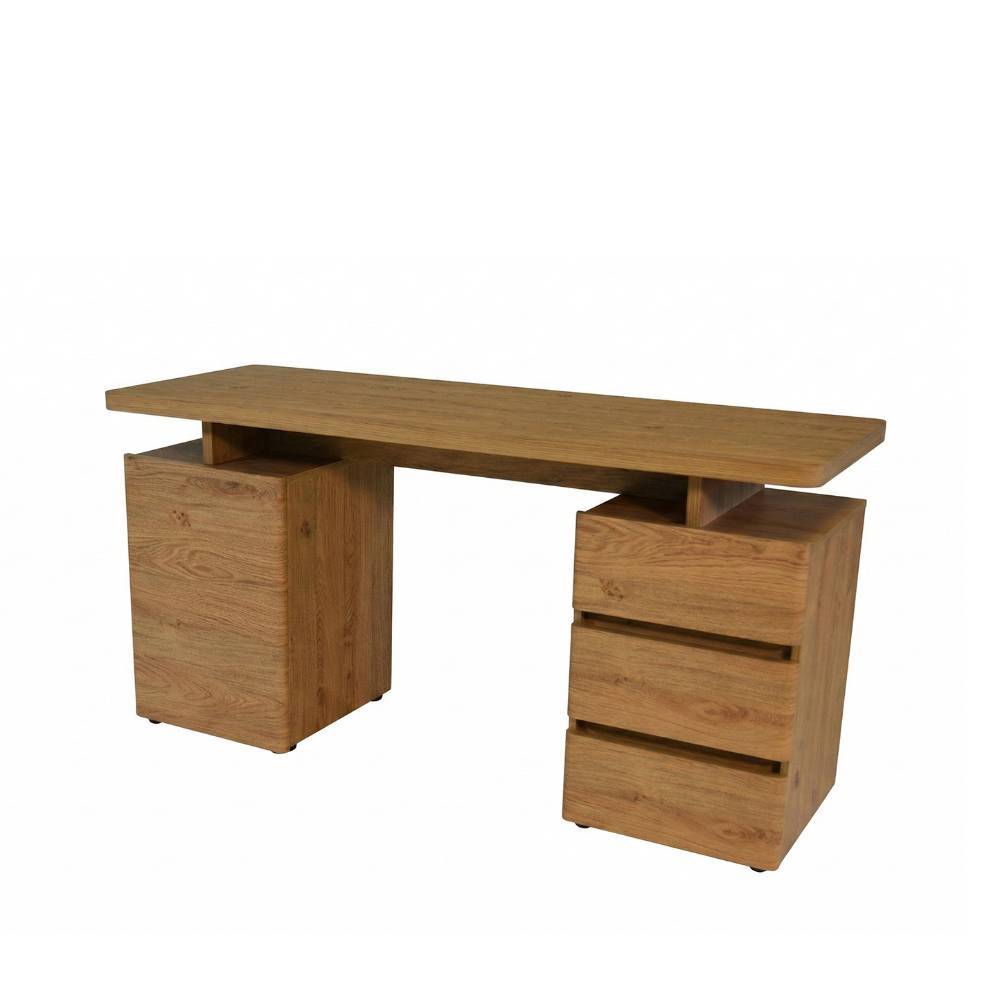 Holzoptik-Schreibtisch in Eiche Natur - Palonia