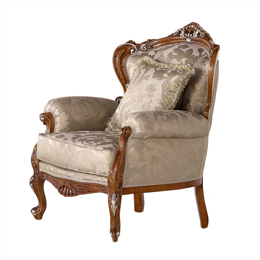 Eleganter Barocksessel in Beige - Suennas