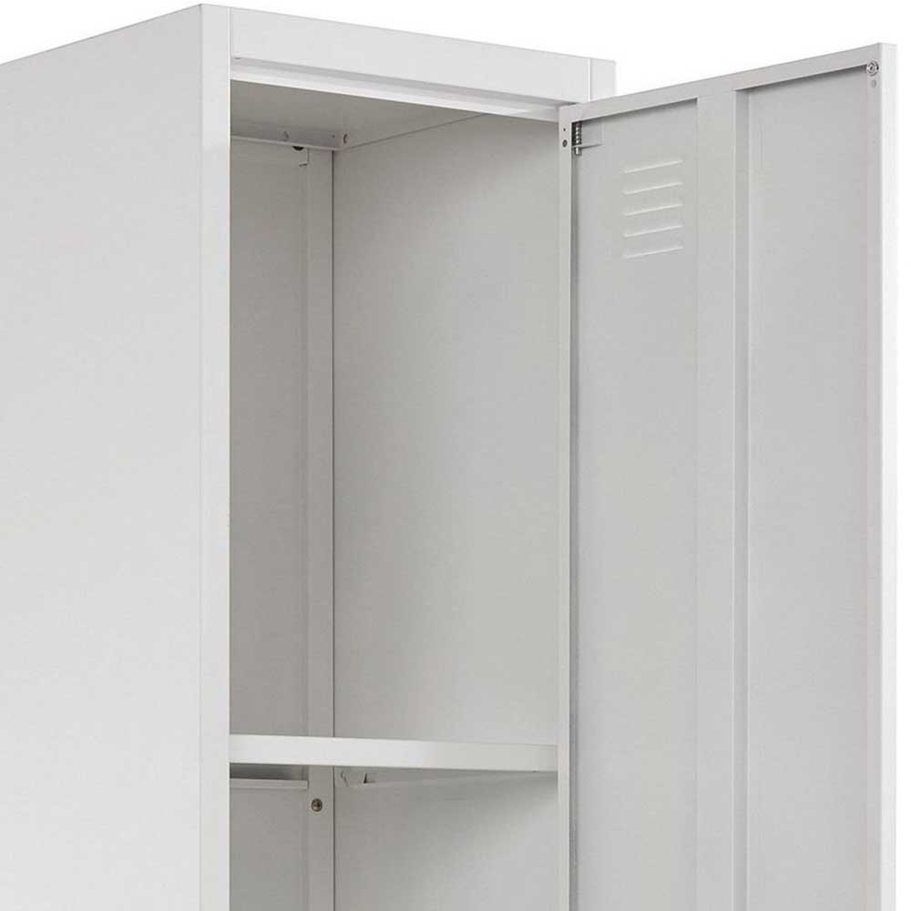 Spind-Design Schrank in Weiß - Montpa