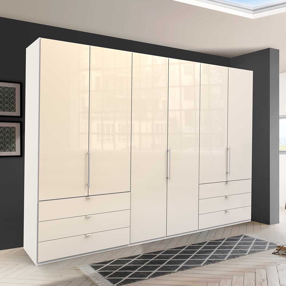 Schlafzimmer-Schrank in Creme Glas Front - Zidarie