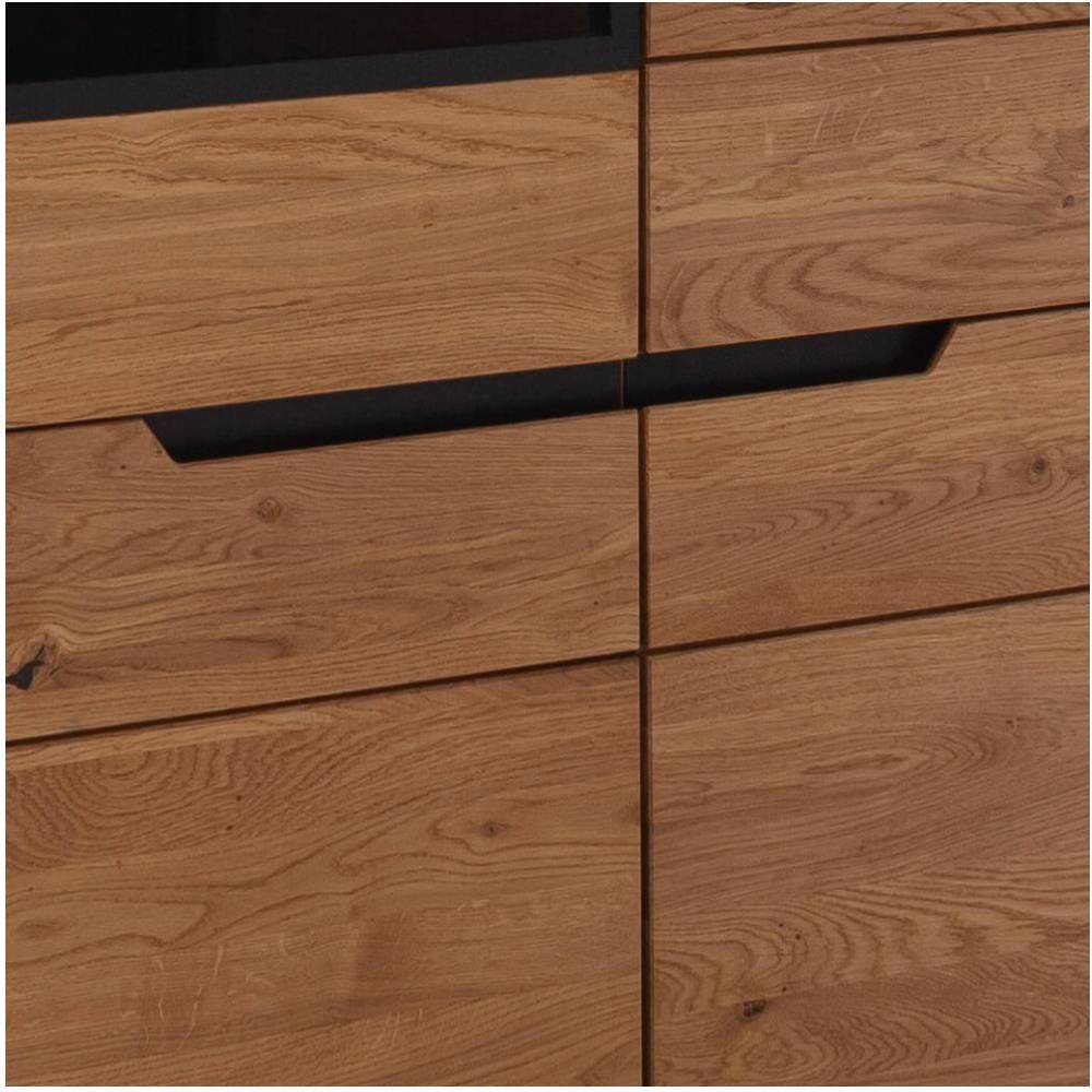 Highboard mit Glaseinsatz in Wildeiche - Pulvaria