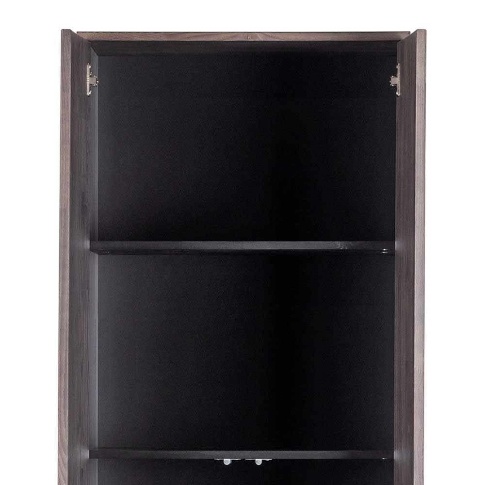 Wohnzimmer Schrank in Esche Dunkel & Schwarz - Eyes