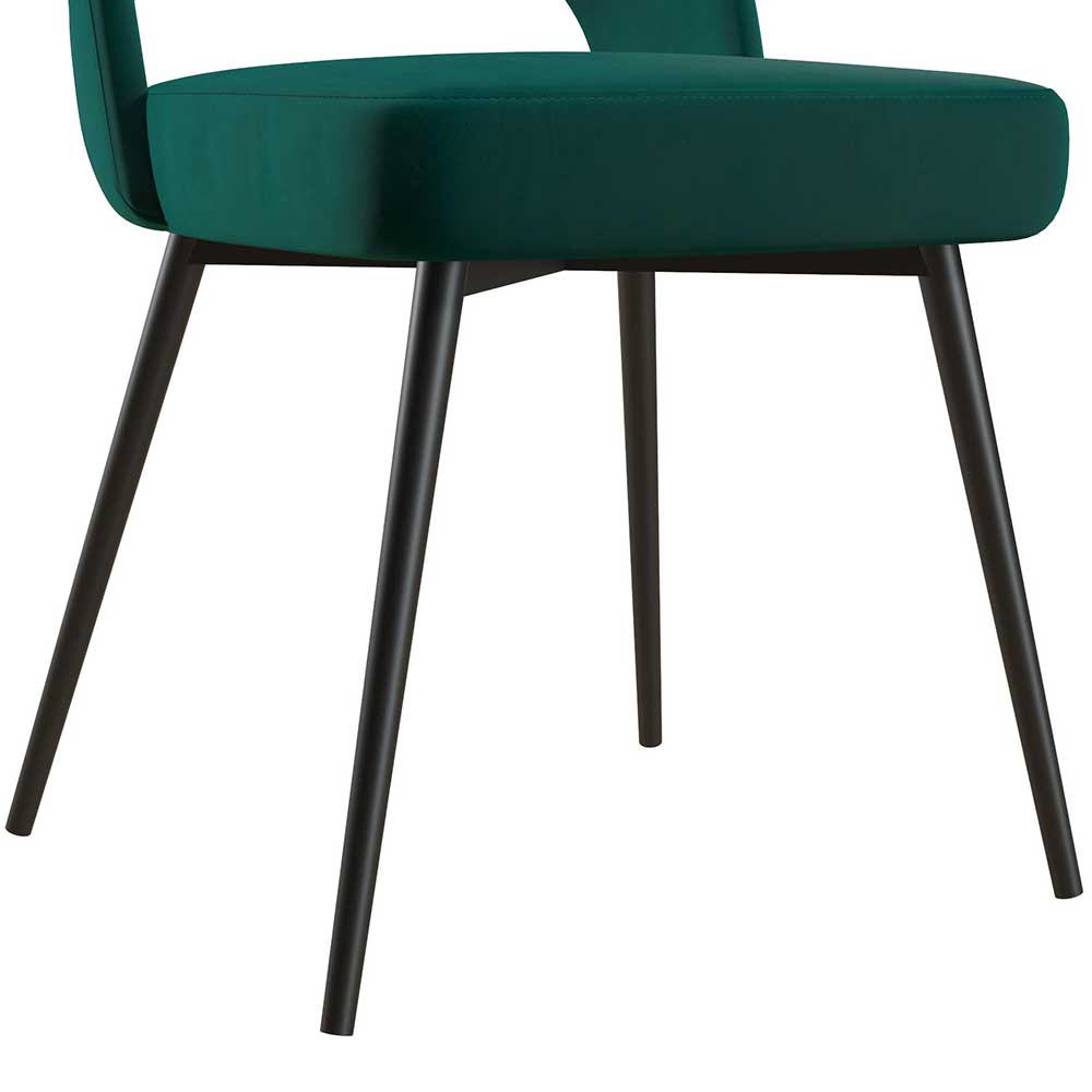 Designstuhl in Grün und Schwarz - Ranica