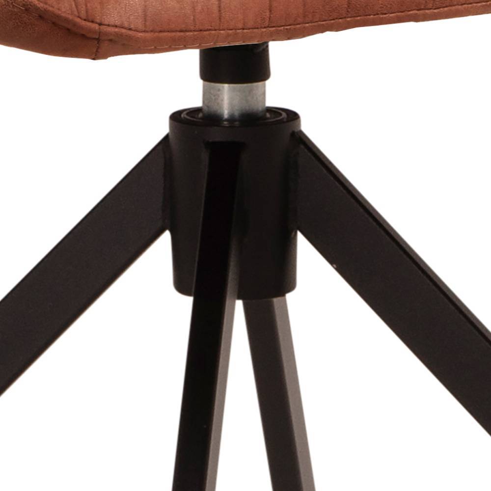 Stühle mit Drehfunktion in Cognac Braun - Monterry (2er Set)