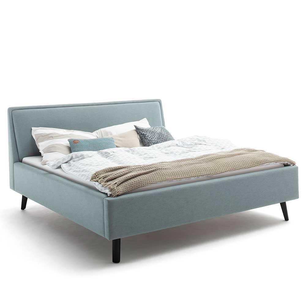 Stoff Bett in Hellblau mit Schwarz - Longli