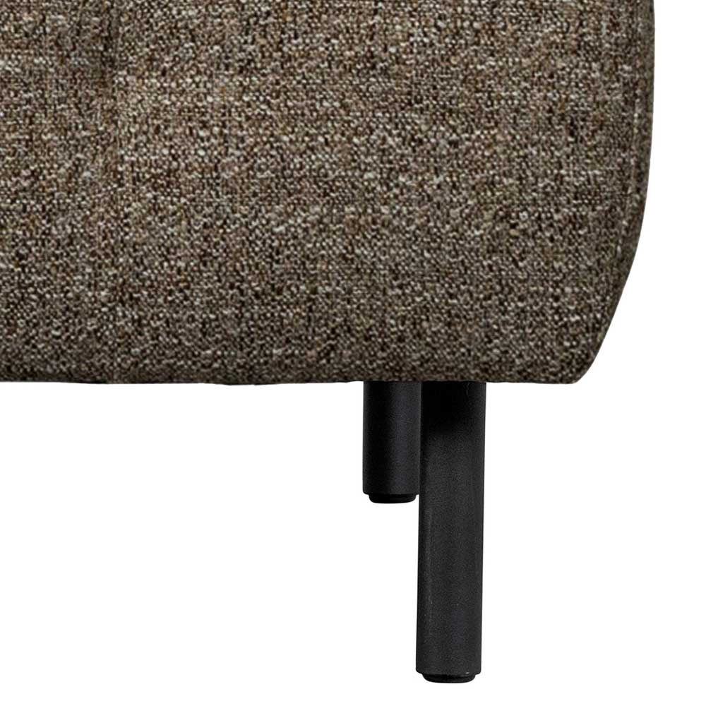 Couchhocker in Dunkelbraun Strukturstoff - Marus