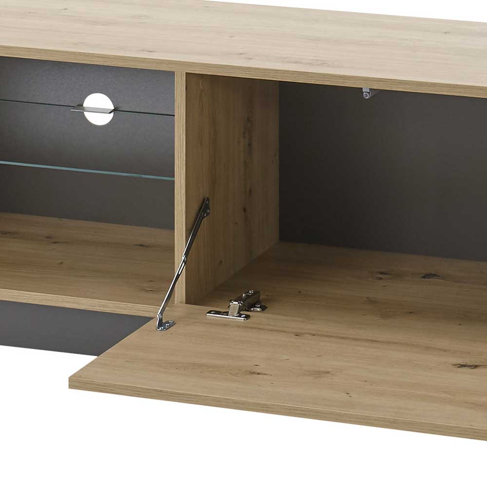 TV Board mit Klappe & Gerätefach - Lairian