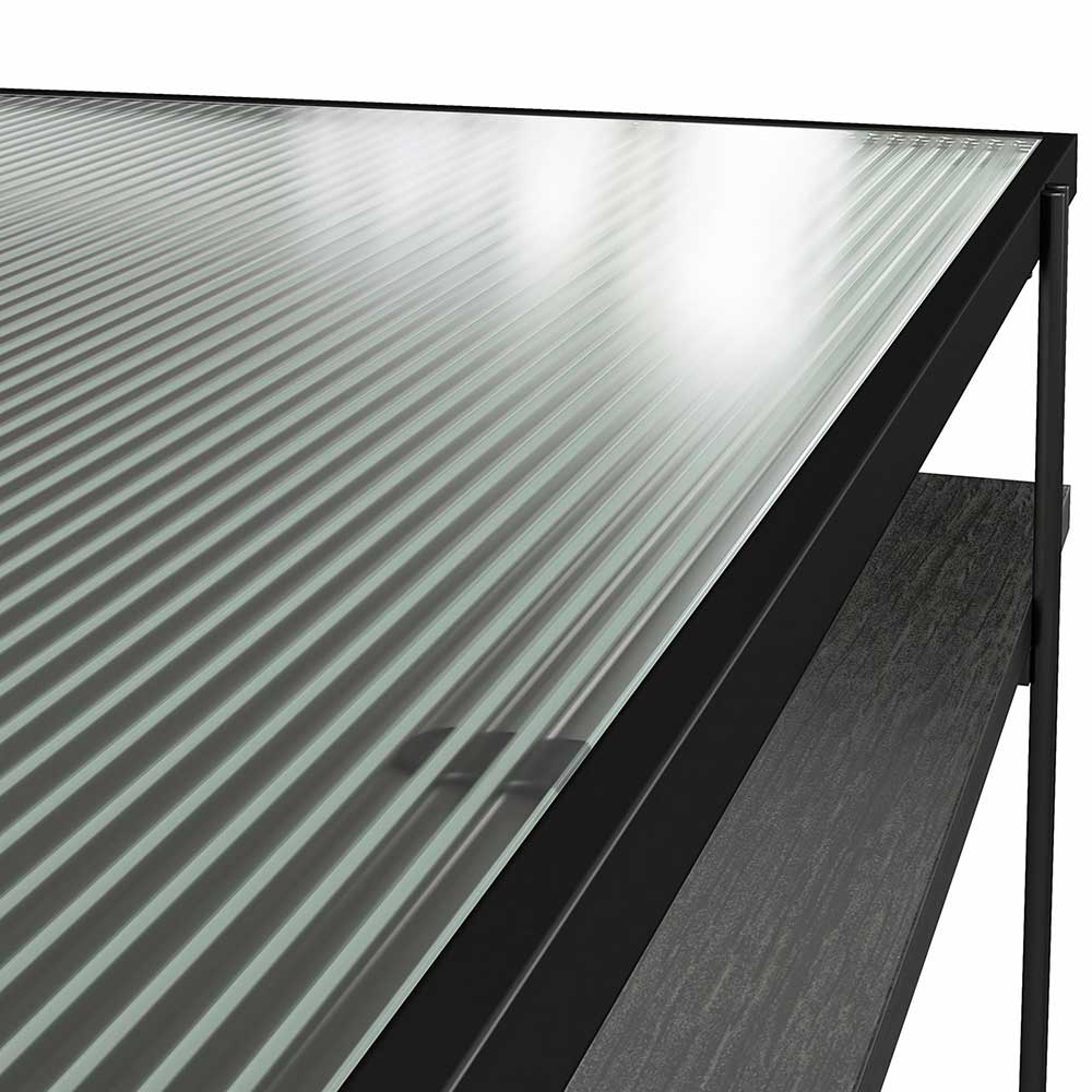 Glas Schreibtisch mit Rillenstruktur - Pluggia