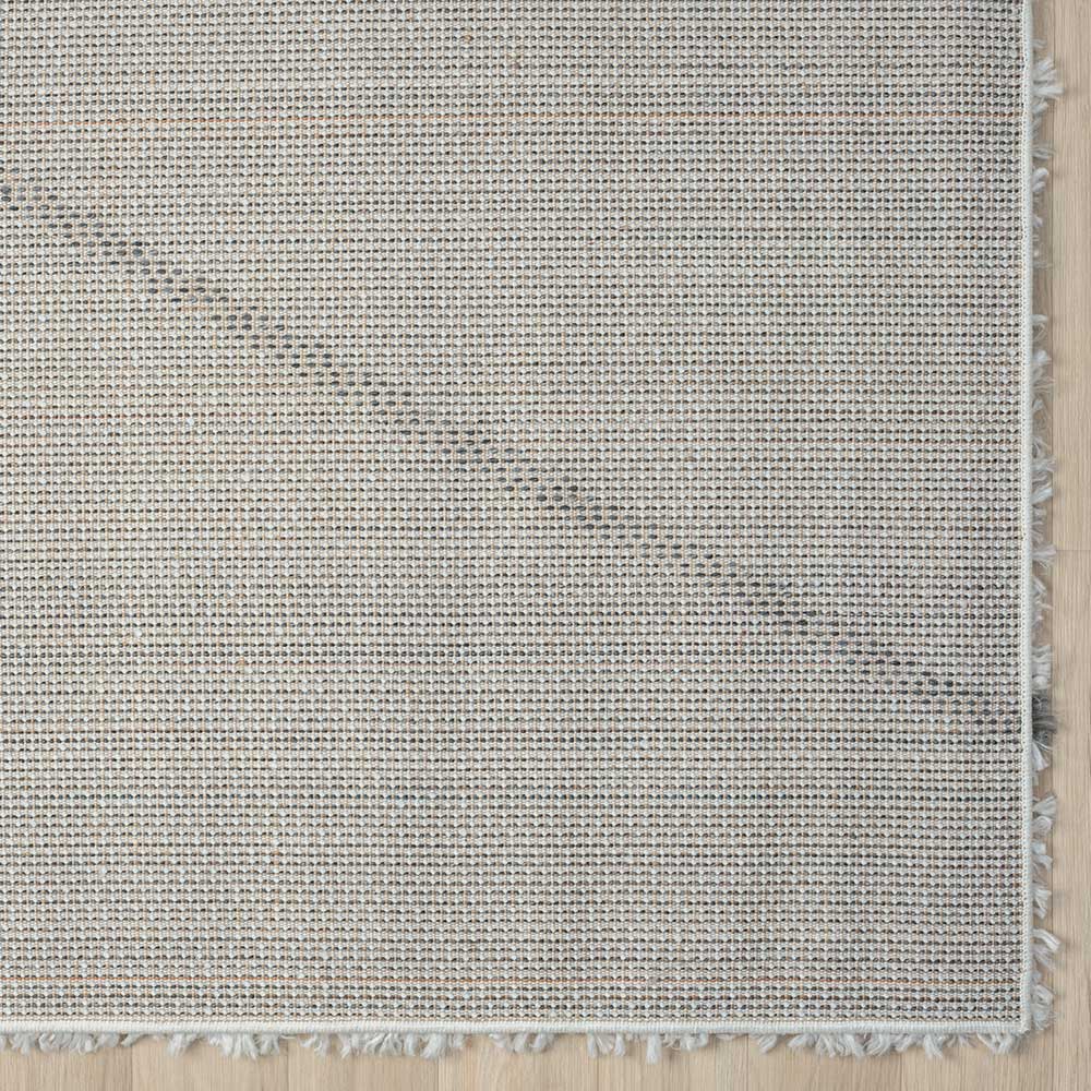 Hochflor Teppich in Creme und Schwarz - You