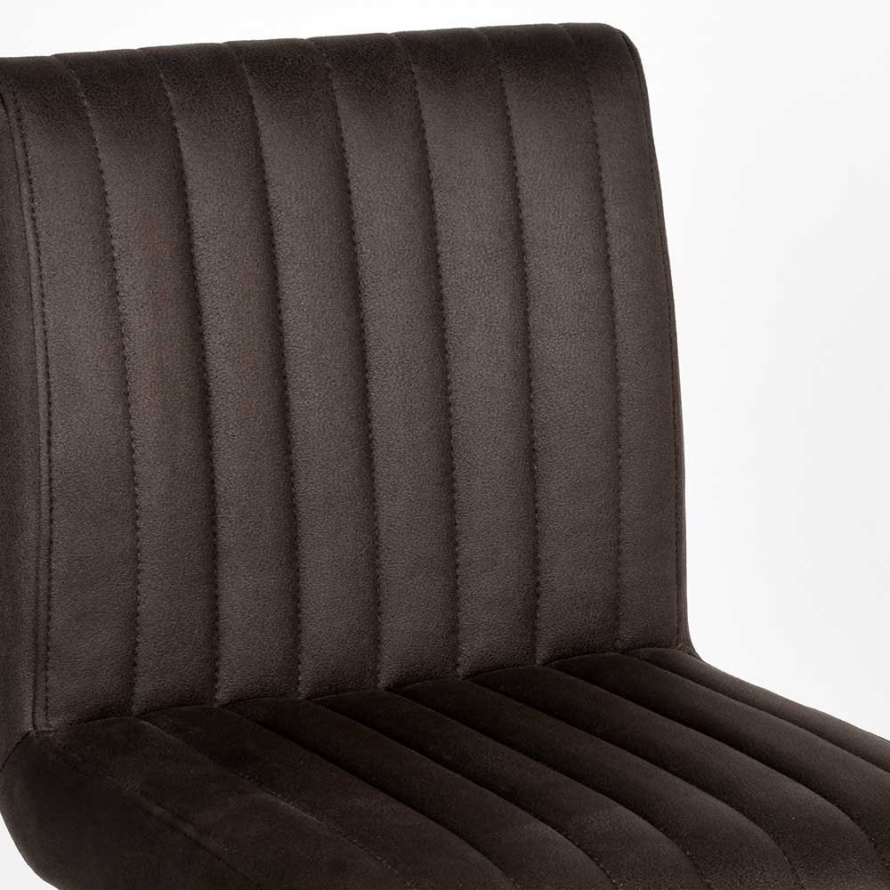 Barhocker mit Rückenlehne in Anthrazit - Katrona (2er Set)