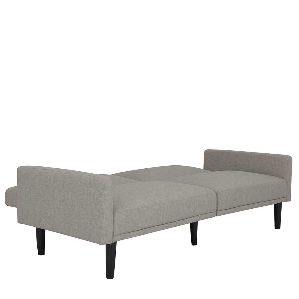 Dreisitzer Schlafcouch in Hellgrau Stoff - Zaparony