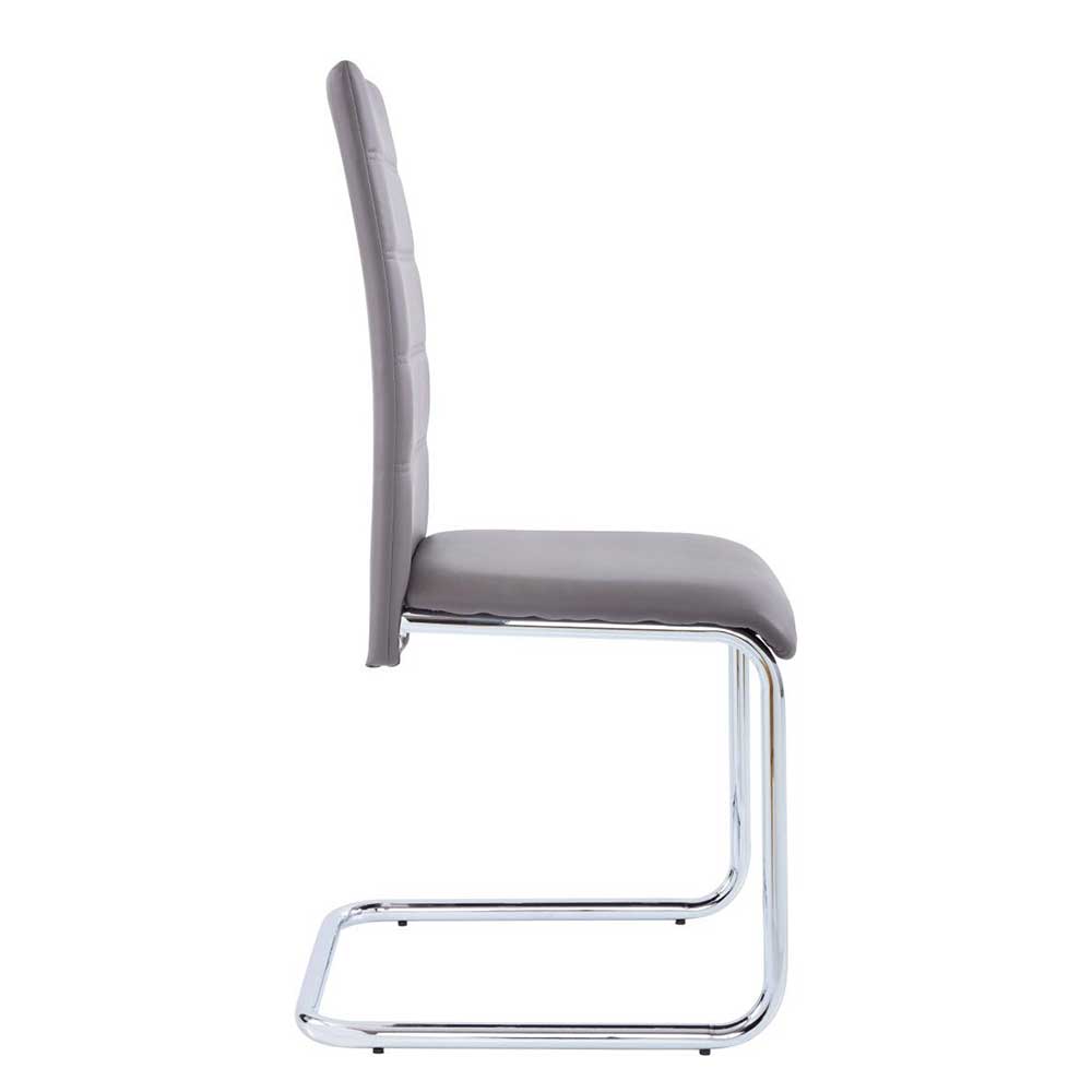 Stuhl mit Schwinggestell Chrom - Milana (Set)