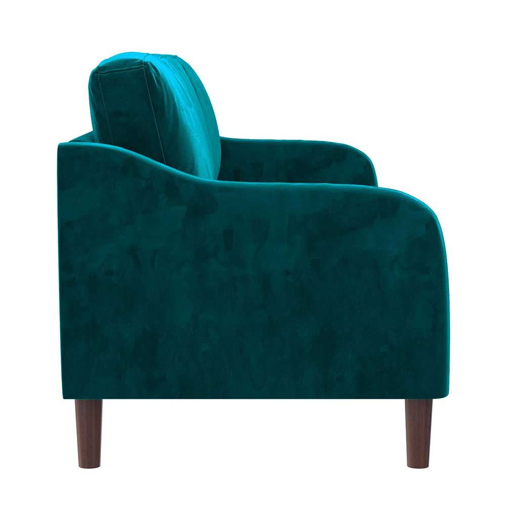 3-Sitzer Couch in Dunkelgrün Samtbezug - Cosmina