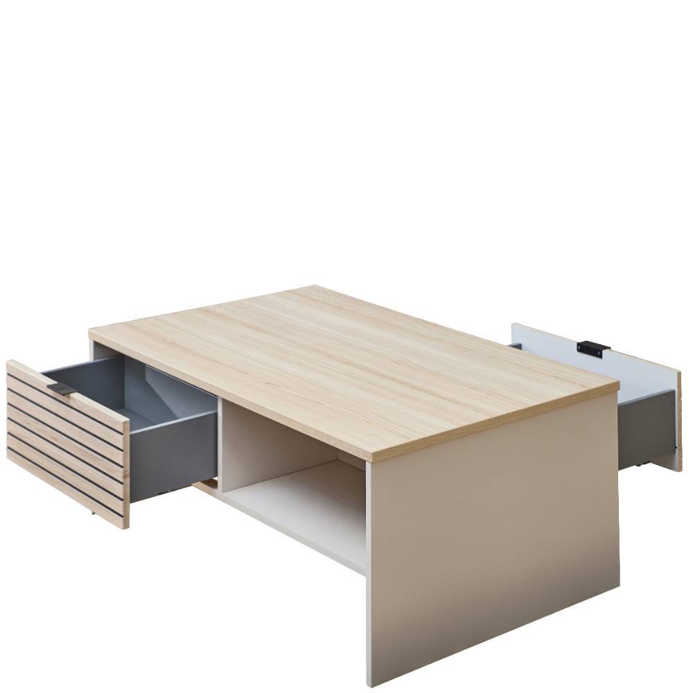 Wohnzimmer-Couchtisch in Holzoptik Eiche Hell - Rovigo