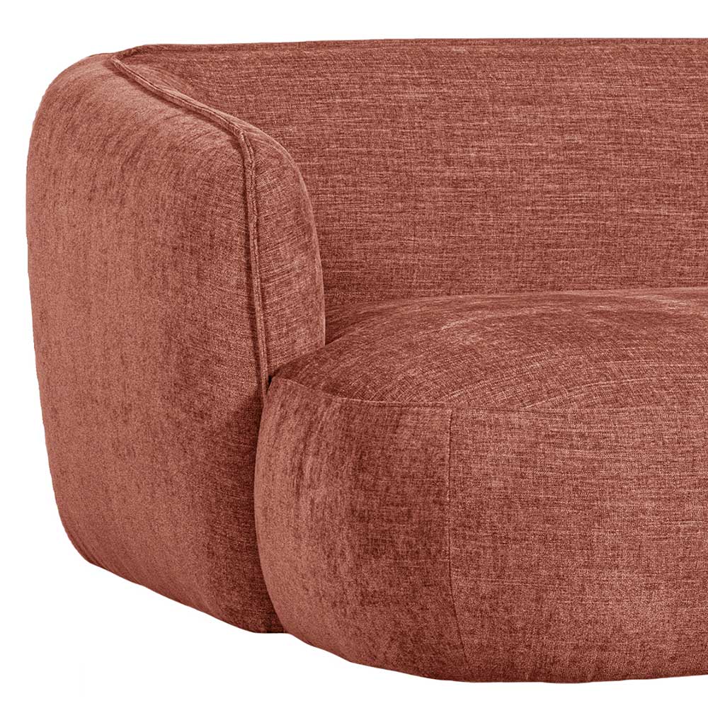 Stoff Eckcouch in Rosa - Gachi